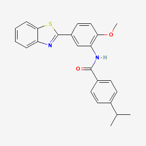 N-[5-(1,3-benzothiazol-2-yl)-2-methoxyphenyl]-4-(propan-2-yl)benzamide