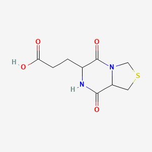 molecular formula C₉H₁₂N₂O₄S B1146439 3-(5,8-二氧六氢-1H-噻唑并[3,4-a]吡嗪-6-基)丙酸 CAS No. 161771-75-1