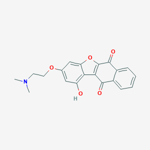 molecular formula C20H17NO5 B114644 3-(2-(Dimethylamino)ethoxy)-1-hydroxybenzo(b)naphtho(2,3-d)furan-6,11-dione CAS No. 151775-55-2