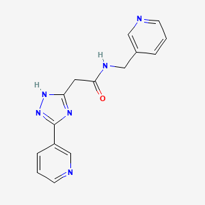 2-[5-(Pyridin-3-yl)-1H-1,2,4-triazol-3-yl]-N-(pyridin-3-ylmethyl)acetamide