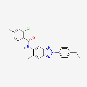 2-chloro-N-[2-(4-ethylphenyl)-6-methyl-2H-1,2,3-benzotriazol-5-yl]-4-methylbenzamide