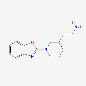 molecular formula C14H19N3O B11464465 2-[1-(1,3-Benzoxazol-2-yl)piperidin-3-yl]ethanamine 