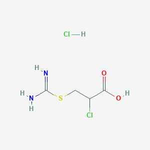molecular formula C₄H₈Cl₂N₂O₂S B1146447 3-[(Aminoiminomethyl)thio]-2-chloro-propanoic Acid Hydrochloride CAS No. 54598-78-6