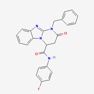 1-benzyl-N-(4-fluorophenyl)-2-oxo-1,2,3,4-tetrahydropyrimido[1,2-a]benzimidazole-4-carboxamide