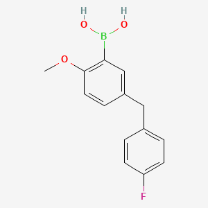 (5-[(4-Fluorophenyl)methyl]-2-methoxyphenyl)boronic acid