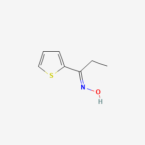 molecular formula C7H9NOS B11464514 N-[1-(Thiophen-2-yl)propylidene]hydroxylamine 