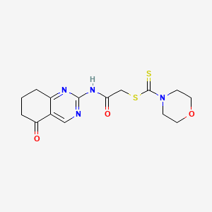 molecular formula C15H18N4O3S2 B11464539 2-Oxo-2-[(5-oxo-5,6,7,8-tetrahydroquinazolin-2-yl)amino]ethyl morpholine-4-carbodithioate CAS No. 845805-24-5