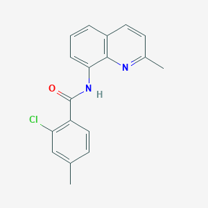 molecular formula C18H15ClN2O B11464551 2-chloro-4-methyl-N-(2-methylquinolin-8-yl)benzamide 