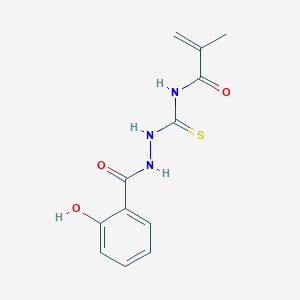 2-Hydroxy-N-{[(2-methylprop-2-enamido)methanethioyl]amino}benzamide