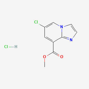 molecular formula C9H7ClN2O2 B1146459 6-Chloro-imidazo[1,2-a]pyridine-8-carboxylic acid methyl ester hydrochloride CAS No. 145335-89-3
