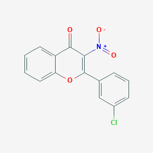 molecular formula C15H8ClNO4 B114646 2-(3-Chlorophenyl)-3-nitrochromen-4-one CAS No. 143468-15-9