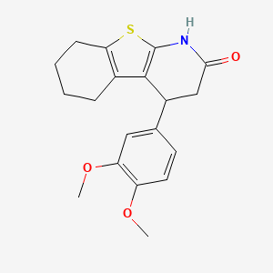 4-(3,4-dimethoxyphenyl)-3,4,5,6,7,8-hexahydro[1]benzothieno[2,3-b]pyridin-2(1H)-one