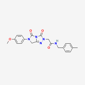 2-[6-(4-methoxyphenyl)-3,5-dioxo-6,7-dihydro-3H-imidazo[5,1-c][1,2,4]triazol-2(5H)-yl]-N-(4-methylbenzyl)acetamide