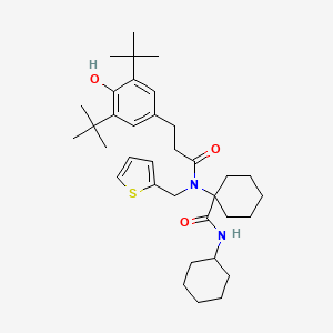 N-cyclohexyl-1-{[3-(3,5-di-tert-butyl-4-hydroxyphenyl)propanoyl](thiophen-2-ylmethyl)amino}cyclohexanecarboxamide