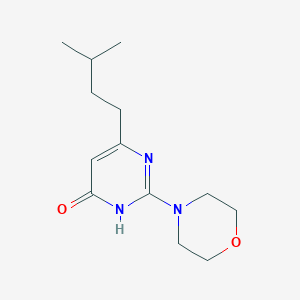 molecular formula C13H21N3O2 B11464645 6-(3-methylbutyl)-2-(morpholin-4-yl)pyrimidin-4(3H)-one 