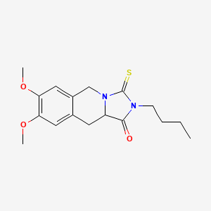 2-butyl-7,8-dimethoxy-3-thioxo-2,3,10,10a-tetrahydroimidazo[1,5-b]isoquinolin-1(5H)-one