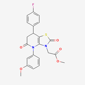 methyl [7-(4-fluorophenyl)-4-(3-methoxyphenyl)-2,5-dioxo-4,5,6,7-tetrahydro[1,3]thiazolo[4,5-b]pyridin-3(2H)-yl]acetate