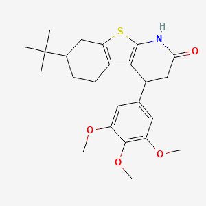 7-tert-butyl-4-(3,4,5-trimethoxyphenyl)-3,4,5,6,7,8-hexahydro[1]benzothieno[2,3-b]pyridin-2(1H)-one