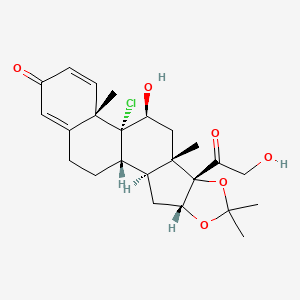molecular formula C₂₄H₃₁ClO₆ B1146470 9-氯曲安奈德丙酮酸酯 CAS No. 10392-74-2
