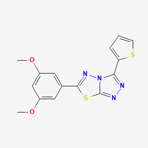 6-(3,5-Dimethoxyphenyl)-3-(thiophen-2-yl)-[1,2,4]triazolo[3,4-b][1,3,4]thiadiazole