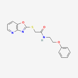 2-([1,3]oxazolo[4,5-b]pyridin-2-ylsulfanyl)-N-(2-phenoxyethyl)acetamide