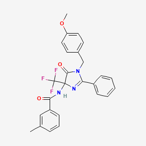 N-[1-(4-methoxybenzyl)-5-oxo-2-phenyl-4-(trifluoromethyl)-4,5-dihydro-1H-imidazol-4-yl]-3-methylbenzamide