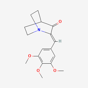 (2Z)-2-[(3,4,5-trimethoxyphenyl)methylidene]-1-azabicyclo[2.2.2]octan-3-one