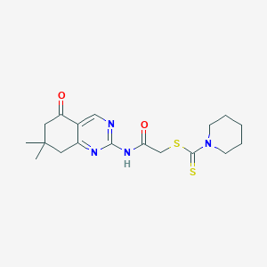 2-[(7,7-Dimethyl-5-oxo-5,6,7,8-tetrahydroquinazolin-2-yl)amino]-2-oxoethyl piperidine-1-carbodithioate