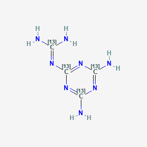 molecular formula ¹³C₄H₈N₈ B1146479 Guanylmelamine-13C4 CAS No. 1346600-80-3