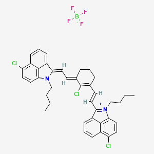 molecular formula C40H38BCl3F4N2 B1146480 1-Butyl-2-[2-[3-[(1-butyl-6-chlorobenz[cd]indol-2(1H)-ylidene)ethylidene]-2-chloro-1-cyclohexen-1-yl]ethenyl]-6-chlorobenz[cd]indolium tetrafluoroborate CAS No. 155613-98-2