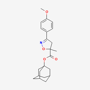 1-adamantyl 3-(4-methoxyphenyl)-5-methyl-4H-1,2-oxazole-5-carboxylate