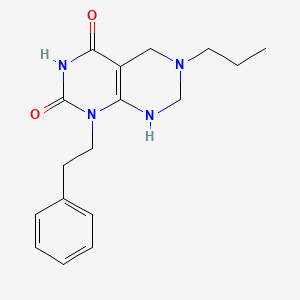 molecular formula C17H22N4O2 B11464868 2-hydroxy-1-(2-phenylethyl)-6-propyl-5,6,7,8-tetrahydropyrimido[4,5-d]pyrimidin-4(1H)-one 