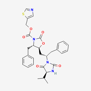 molecular formula C₃₀H₃₂N₄O₆S B1146487 去(异丙基噻唑基) 乙内酰脲-恶唑烷酮利托那韦 CAS No. 1010809-43-4