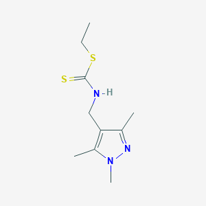 molecular formula C10H17N3S2 B11464874 ethyl [(1,3,5-trimethyl-1H-pyrazol-4-yl)methyl]carbamodithioate 