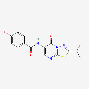 4-fluoro-N-[5-oxo-2-(propan-2-yl)-5H-[1,3,4]thiadiazolo[3,2-a]pyrimidin-6-yl]benzamide