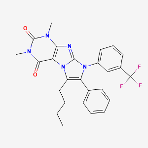 6-butyl-1,3-dimethyl-7-phenyl-8-[3-(trifluoromethyl)phenyl]-1H-imidazo[2,1-f]purine-2,4(3H,8H)-dione