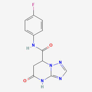 N-(4-fluorophenyl)-5-oxo-4,5,6,7-tetrahydro[1,2,4]triazolo[1,5-a]pyrimidine-7-carboxamide