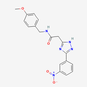 N-(4-methoxybenzyl)-2-[3-(3-nitrophenyl)-1H-1,2,4-triazol-5-yl]acetamide