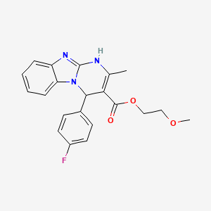 2-Methoxyethyl 4-(4-fluorophenyl)-2-methyl-1,4-dihydropyrimido[1,2-a]benzimidazole-3-carboxylate