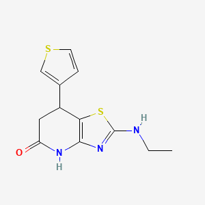 molecular formula C12H13N3OS2 B11464960 2-(Ethylamino)-7-(thiophen-3-yl)-4H,6H,7H-[1,3]thiazolo[4,5-b]pyridin-5-one 