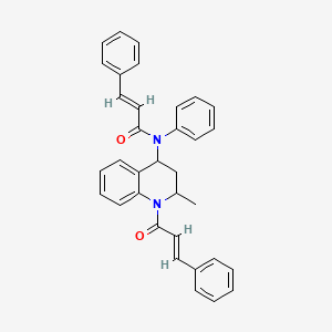 (2E)-N-{2-methyl-1-[(2E)-3-phenylprop-2-enoyl]-1,2,3,4-tetrahydroquinolin-4-yl}-N,3-diphenylprop-2-enamide