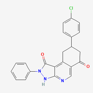 8-(4-chlorophenyl)-2-phenyl-2,3,8,9-tetrahydro-1H-pyrazolo[3,4-c]isoquinoline-1,6(7H)-dione