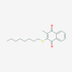 molecular formula C19H24O2S B11464993 2-Methyl-3-(octylsulfanyl)naphthalene-1,4-dione 