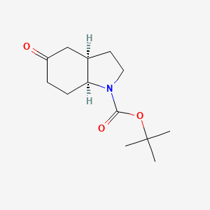 molecular formula C₁₃H₂₁NO₃ B1146501 (3aR,7aS)-rel-tert-Butyl 5-oxooctahydro-1H-indole-1-carboxylate CAS No. 143268-07-9