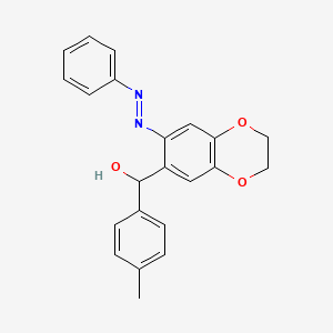 (4-methylphenyl){7-[(E)-phenyldiazenyl]-2,3-dihydro-1,4-benzodioxin-6-yl}methanol