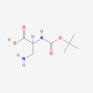 molecular formula C8H16N2O4 B1146505 3-氨基-2-((叔丁氧羰基)氨基)丙酸 CAS No. 159002-17-2