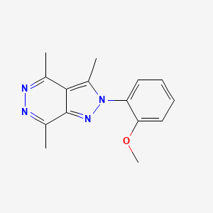 molecular formula C15H16N4O B11465055 2-(2-methoxyphenyl)-3,4,7-trimethyl-2H-pyrazolo[3,4-d]pyridazine 