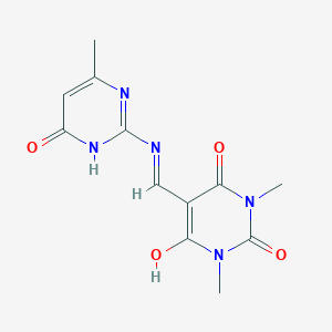 5-{[(4-hydroxy-6-methylpyrimidin-2-yl)amino]methylidene}-1,3-dimethylpyrimidine-2,4,6(1H,3H,5H)-trione