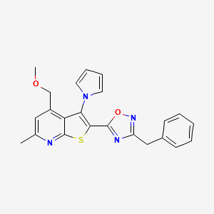 2-(3-benzyl-1,2,4-oxadiazol-5-yl)-4-(methoxymethyl)-6-methyl-3-(1H-pyrrol-1-yl)thieno[2,3-b]pyridine