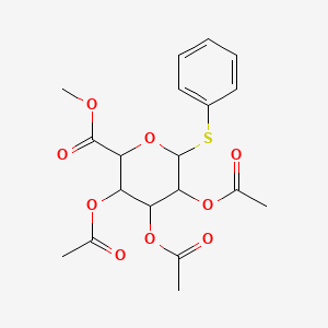 molecular formula C₁₉H₂₂O₉S B1146509 苯基 2,3,4-三-O-乙酰基-1-硫代-β-D-葡萄糖吡喃糖苷醛酸甲酯 CAS No. 62812-42-4
